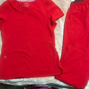 Size small red heart and soul scrubs great condition
